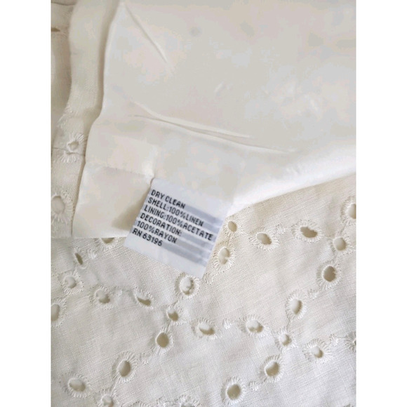 Talbots ~Woman Size 10~ Creme 2 Pc. Set 100% Linen Dress/Blazer Fully Lined. - Picture 4 of 16